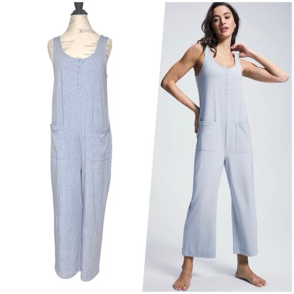 Soma Pants - Soma | Women | Most Loved Cotton Heather Sleep Lounge Henley Jumpsuit | Large